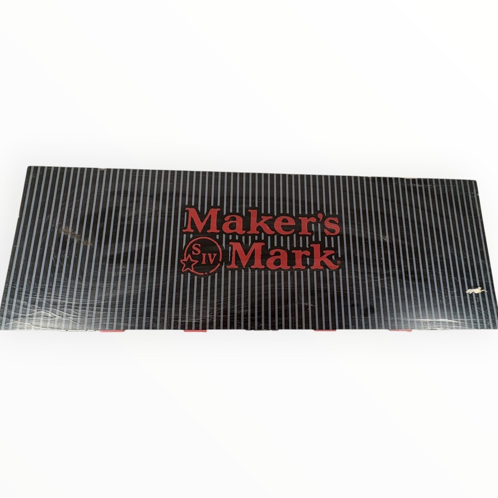 Maker's Mark Wooden Storage Box Bar Decor Black Red Good Distillery Chest